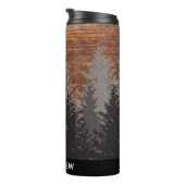 素朴な木製の穀物のパーソナライズな熱タンブラー タンブラー (回転右)