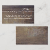 素朴な木製の結婚式ウェブサイト エンクロージャーカード (正面/裏面)