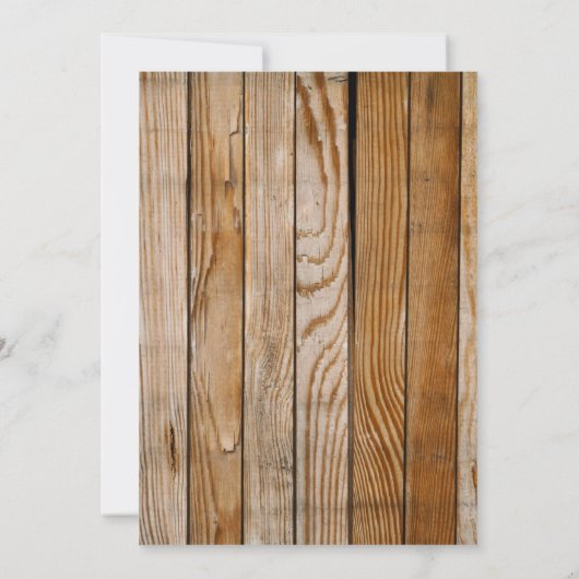 素朴な木製の結婚式招待状 招待状 (裏面)