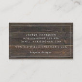 素朴な木製の花のひもは名刺をつけます 名刺 (裏面)