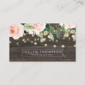 素朴な木製の花のひもは名刺をつけます 名刺 (正面)