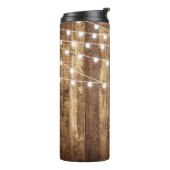 素朴な木製の豆電球のカスタムなステンレス鋼 タンブラー (回転左)