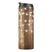 素朴な木製の豆電球のカスタムなステンレス鋼 タンブラー (回転右)