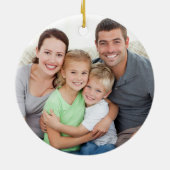 素朴な木製の豆電球の引っ越し祝いパーティーの新しい住所 セラミックオーナメント (裏面)