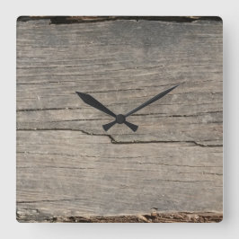 素朴な木製の質 スクエア壁時計
