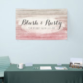 素朴な木製の赤面のピンクのグラデーションなぼろぼろのコテージの上品 横断幕 (トレードショー)