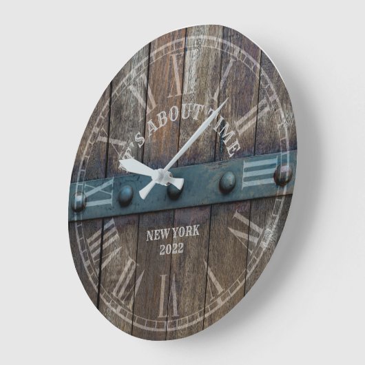 素朴な木製の金属のアンティークは一流の時計を個人化します ラージ壁時計 (傾斜)
