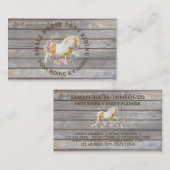 素朴な木製の馬の乗り物 電車の品種 騎馬 名刺 (正面/裏面)