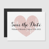素朴な木製の鹿の角の結婚式の「Save the Date」カード マグネット招待状 (正面/裏面)