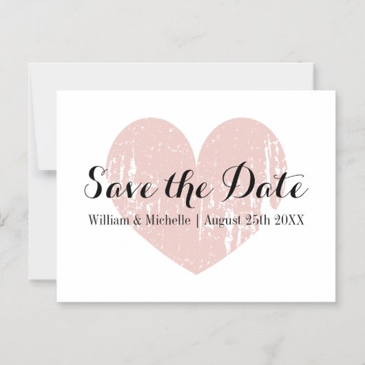 素朴な木製の鹿の角の結婚式の「Save the Date」カード マグネット招待状 (正面)