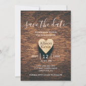 素朴な木製のSave The Date 秋の結婚式招待状 招待状 (正面)