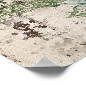 素朴な木製パネルのラベンダー ポスター (角)