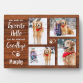 素朴な木製ペットメモリアル写真コラージュ フォトプラーク (正面)