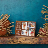 素朴な木製ペットメモリアル写真コラージュ フォトプラーク (側面)