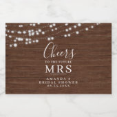 素朴な木製ミニブライダルシャワーきらめくワインラボ スパークリングワインラベル (シングルラベル)