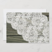 素朴な木製レースのスイート16歳の誕生日招待状 招待状 (裏面)