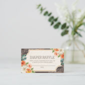 素朴な木製レース秋おむつくじ引き封入カード エンクロージャーカード (スタンド正面)