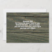 素朴な木製写真卒業発表 招待状 (裏面)