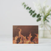 素朴な木製火|のレストランのギフト券 割引カード (スタンド正面)