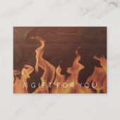 素朴な木製火|のレストランのギフト券 割引カード (正面)