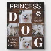 素朴な木製犬メモリアル写真 フォトプラーク (正面)