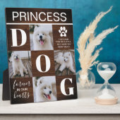 素朴な木製犬メモリアル写真 フォトプラーク (側面)