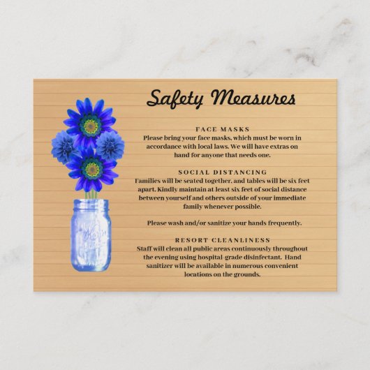 素朴な木製青花マソンジャー安全対策 エンクロージャーカード (正面)