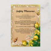 素朴な木製黄色の花蝶安全対策 エンクロージャーカード (正面)