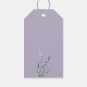 素朴な木製 ラベンダー 花輪 サンクス ギフトタグ (裏面)