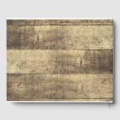 素朴な木製 ヴィンテージ カントリー ファームハウス ウェディング ゲストブック (裏面)