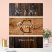 素朴な木調の結婚式ミセス・アクリルサイン アクリルサイン (ウェディング)