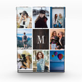 素朴な木8写真のコラージュのモノグラムの写真のブロック フォトブロック (正面)