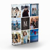 素朴な木8写真のコラージュのモノグラムの写真のブロック フォトブロック (左)