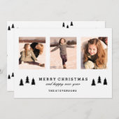 素朴な木|のモダンな休日の写真カード シーズンカード (正面/裏面)