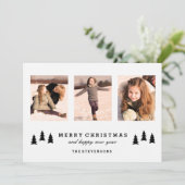 素朴な木|のモダンな休日の写真カード シーズンカード (スタンド正面)