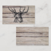 素朴な木|シカの名刺 名刺 (正面/裏面)