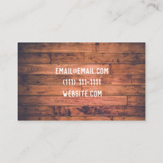 素朴な木 名刺 (裏面)