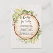 素朴な本の要求ベビーシャワー、本は代りに梳きます エンクロージャーカード (正面)