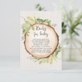 素朴な本の要求ベビーシャワー、本は代りに梳きます エンクロージャーカード (スタンド正面)