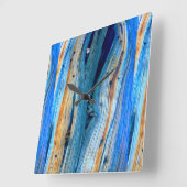 素朴な杜松板 スクエア壁時計 (傾斜)