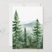 素朴な松の木の森のウェディング 招待状 (裏面)
