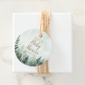 素朴な松の森のベビーシャワー フェイバータグ (インサイチュ)