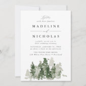 素朴な松の森の結婚式招待状 招待状 (正面)