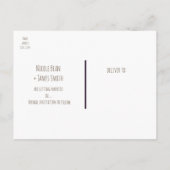 素朴な松ぼっくり エレガント ウェディング セーブ ザ デート 案内ポストカード (裏面)