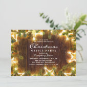 素朴な松ぼっくり コーポレート クリスマス パーティー 招待状 (スタンド正面)