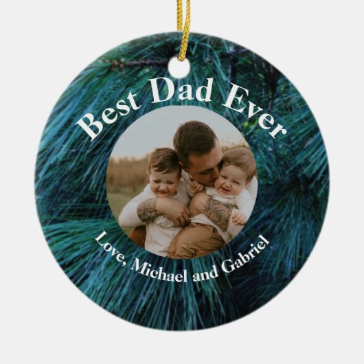 素朴な松 セラミックオーナメント (正面)