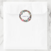 素朴な枝のモダンな花輪, おしゃれなデザイン ラウンドシール (バッグ)