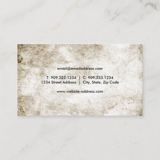 素朴な枝角の名刺 名刺 (裏面)