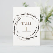 素朴な枝 ツル 棍棒のリース テーブルナンバー (スタンド正面)