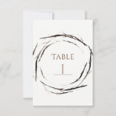 素朴な枝 ツル 針葉樹のリース テーブルナンバー (正面)